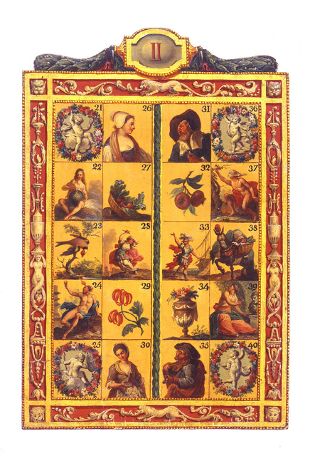 Game Board, "Cavagnole", late 18th century