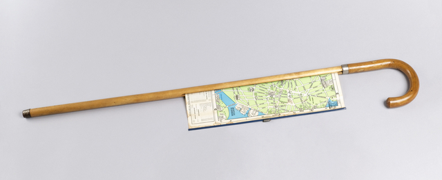 Cane With Pull-out Map, 1940