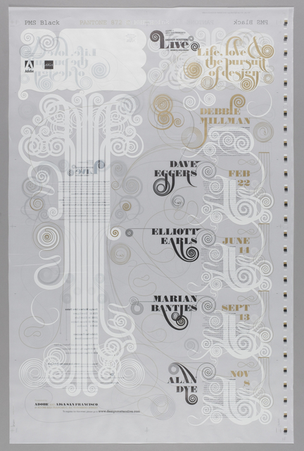 Poster, "Design Matters Live: Life, Love and the Pursuit of Design (AIGA San Francisco)", 2007