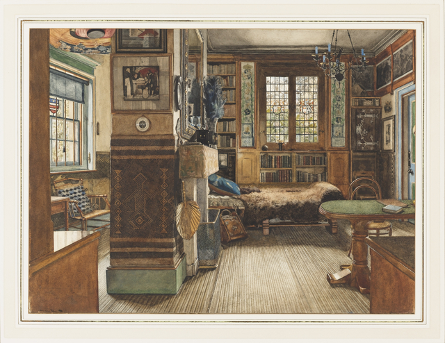 Drawing, "Sir Lawrence Alma-Tadema's Library in Townshend House, London", 1884