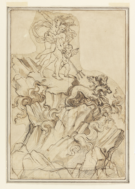 Drawing, "Design for a Fountain", 1650–1700