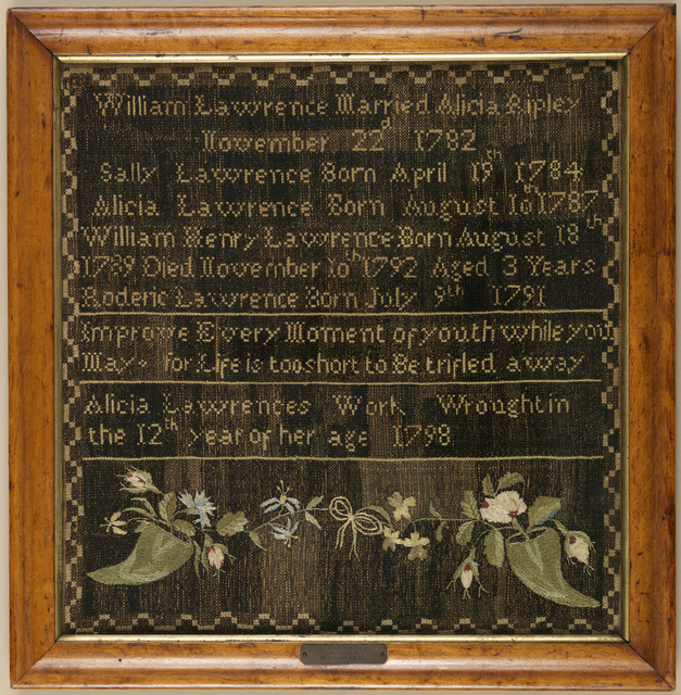 Family Register Sampler, 1798