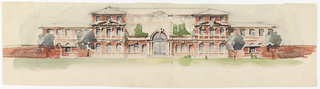 Drawing, "Hearst School for Girls: The Elevation of the Main Building"
