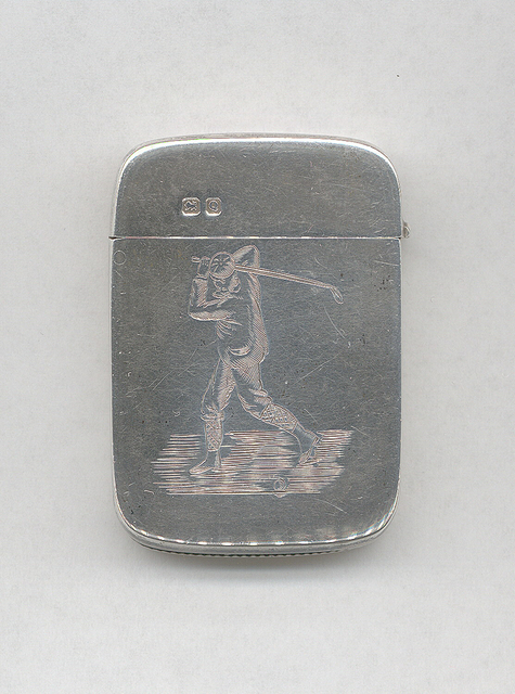 Matchsafe, "Golfer", 1899–1900