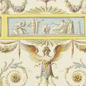Drawing, Project for a painted panel, ca. 1774–1801