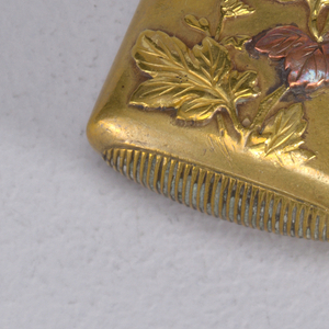 Chrysanthemums and Butterfly Matchsafe, late 19th century