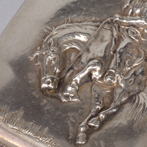 Cowboy Matchsafe, ca. 1900