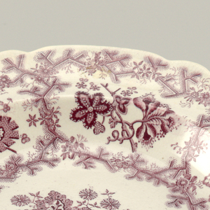 "Coral Border" Plate, mid-19th century