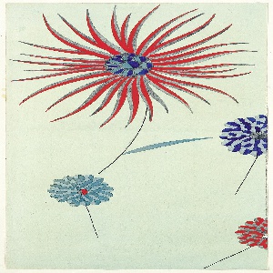 Drawing, Marsblume: Light Green with Red and Gray, 1923