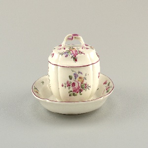 Sugar Bowl, Lid, And Tray (France), mid- 18th century