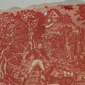 Textile, Hunting scenes, ca. 1825