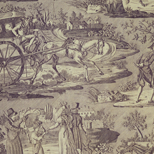 Textile, La Route de St. Cloud ou de Poissy, ca. 1815