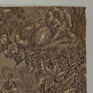 Textile, Country scenes, ca. 1835