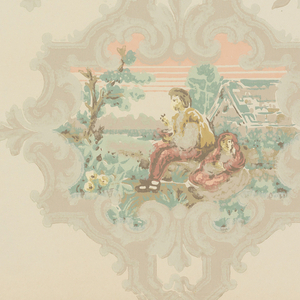 Sidewall, Colonial Medallion, ca. 1920