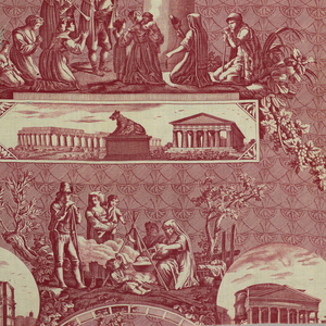 Textile, "Les monuments de Roma" (Monuments of Rome), 1811