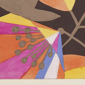 Drawing, Fidelio: Brown with Orange and Fuchsia, 1924