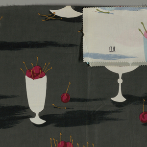 Textile, Le temps des cerises (Cherry Season), ca. 1970