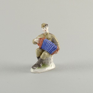 Soldier Playing Accordion Figure, ca. 1950