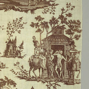 Textile, "La course au Sanglier" "The Boar Hunt", ca. 1785