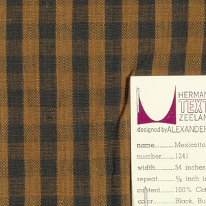 Sample, Mexicotton Plaid, 1961