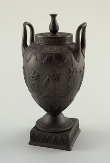Black Basalt Covered Urn Urn