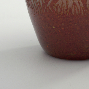 red, landscape Vase