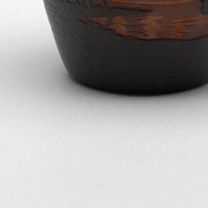 red, amber, deer Vase