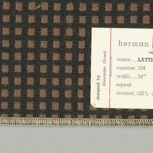 Sample, Lattice, 1952