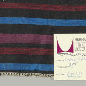 Sample, Indian Silk Stripe, 1958