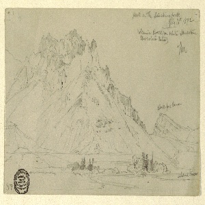Drawing, Peak on the Sunshine Fork,  Wyoming, July 16, 1892