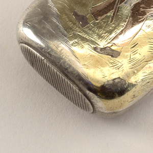 Fishing motif Matchsafe, patented 1871