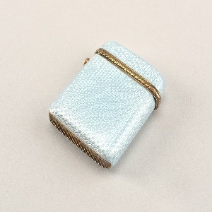 Pale Blue Guilloché Enamel Matchsafe, late 19th century
