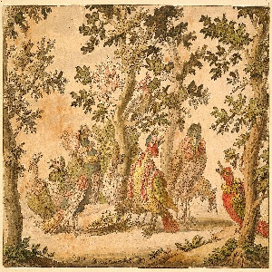 Drawing, Design for a Tapestry or a Painted Wall Hanging, 1725–50
