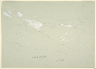 Drawing, The Aletsch Glacier from Belalp, Switzerland
