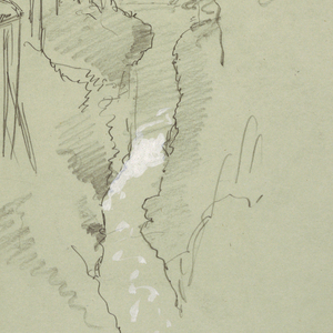 Drawing, A Gorge between Ceppo Morelli & Macugnaga, September 11–12, 1868
