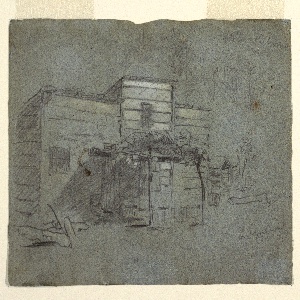 Drawing, Clapboard Shack, 1862
