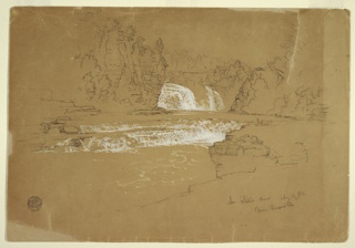 Drawing, Cascades of the Ausable River, near Keeseville, New York, August 13, 1856