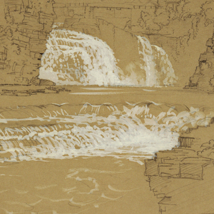 Drawing, Cascades of the Ausable River, near Keesevill, New York, August 13, 1856