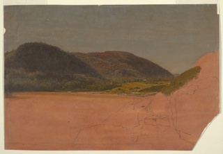 Drawing, The Beehive and Sand Beach from Great Head, Mt. Desert, Maine