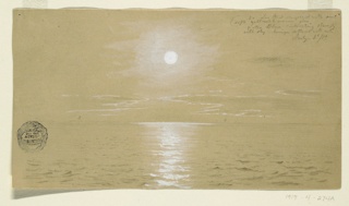 Drawing, Seascape near Newfoundland, Canada, July 2, 1859