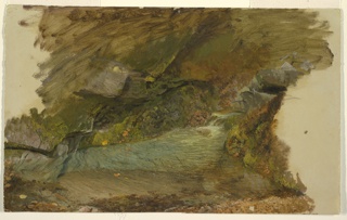 Drawing, Woodland Waterfall, probably October 1865