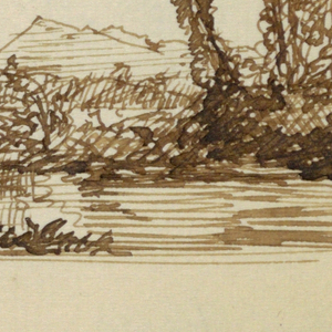 Drawing, Imaginary Landscape with, ca. 1870–73