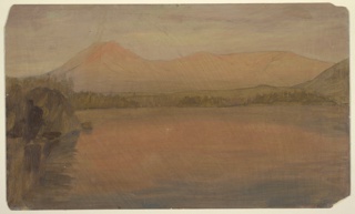 Drawing, Mt. Katahdin at Sunrise, from Katahdin Lake, Maine