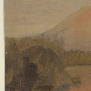 Drawing, Mts. Katahdin and Turner from Lake Katahdin, 1860–78