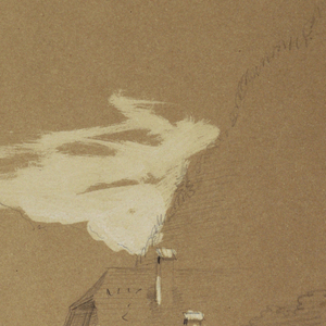Drawing, Houses near Berchtesgaden, Bavaria, July 26, 1868