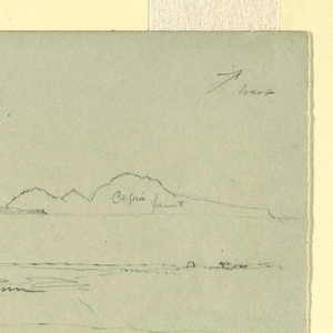 Drawing, View of the Peninsula of Sorrento of Capri, Italy from the Northeast, 1869