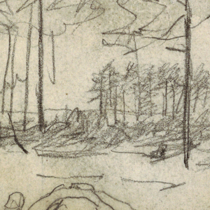 Drawing, Soldier Leading a Pack-Horse, 1862