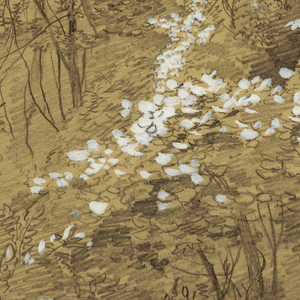Drawing, Woodland Scene, Goat Island, Niagara River, New York, September 1858