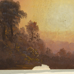 Drawing, Landscape with Sunset, 1860–70