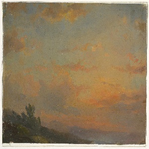 Drawing, Cloud study, sunset, 1850–60